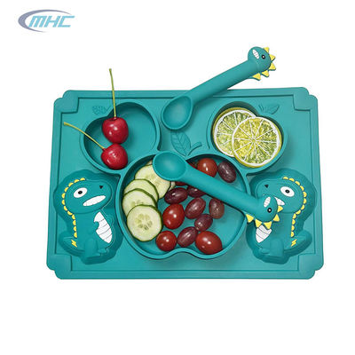 comprar El bebé Tray Custom Feeding Plates And del silicón de la categoría alimenticia rueda PVC de PPA libre online manufacture
