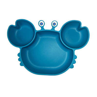 comprar Logotipo de encargo amistoso de Tray Set Food Grade Eco del bebé del silicón de la forma del cangrejo online manufacture
