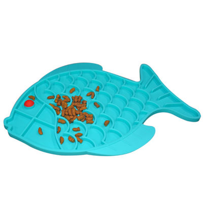 comprar El animal doméstico suave del silicón suministra pescados modificados para requisitos particulares forma los perros que lamen el OEM/el ODM de las placas online manufacture