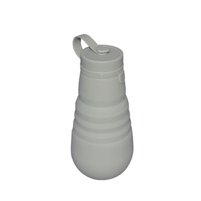 comprar Deportes al aire libre de Grey Silicone Collapsible Drinking Bottle que doblan la botella de agua 500ml online manufacture