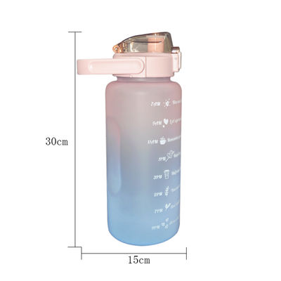 comprar Botella de agua modificada para requisitos particulares botella de agua unisex del logotipo 2000ml del silicón de los deportes con la paja online manufacture