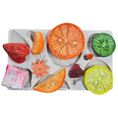 comprar Pasta de azúcar personalizada Mat Cake Decorating del modelo de la fruta del sistema de herramientas del silicón que cuece online manufacture