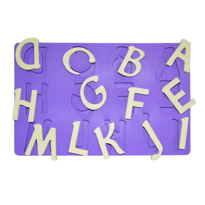 comprar La torta de la letra del silicón del OEM moldea el molde de aprendizaje inglés de la torta del alfabeto de la pasta de azúcar online manufacture