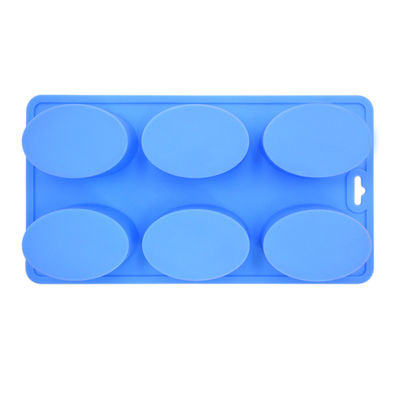 comprar Molde que cuece oval de Diy del hogar, molde de encargo del jabón del silicón de 6 cavidades del OEM online manufacture