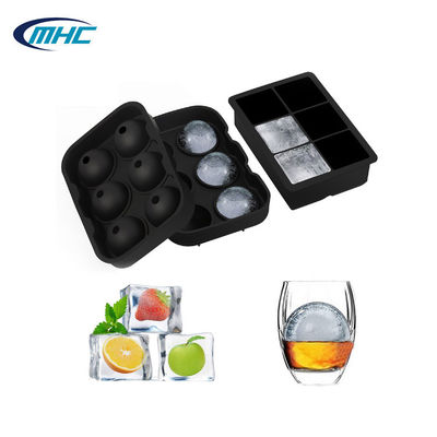 comprar El molde del hielo del silicón de 6 cavidades almacenó el cubo de hielo formado bola Tray Customized online manufacture