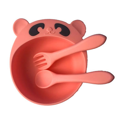 comprar Cuenco y cuchara portátiles libres del silicón de Panda Shape Baby Silicone Products BPA online manufacture