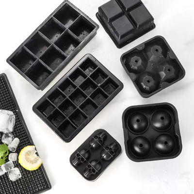 comprar MHC Flexible Silicona Cubo de hielo bandeja para la personalización tamaño de cartón portátil fabricante de bolas de hielo online manufacture