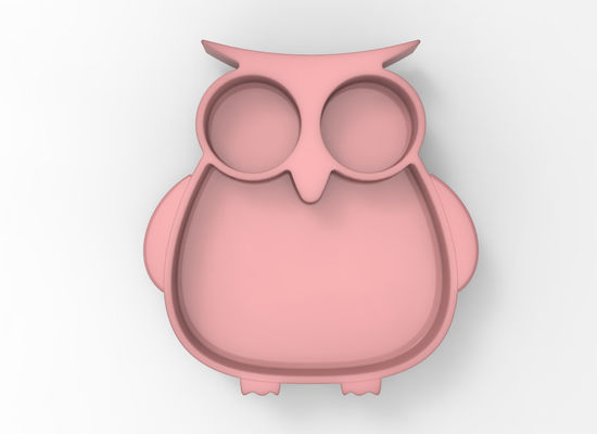 comprar Plato de alimentación de silicona rosa para bebés de 12 a 18 meses online manufacture