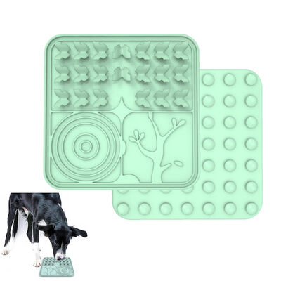 comprar MHC Custom Eco-Friendly Silicona de perro Lick Mat Cuadrado en forma portátil material de calidad alimentaria impermeable para animales pequeños Cuencos de perro online manufacture