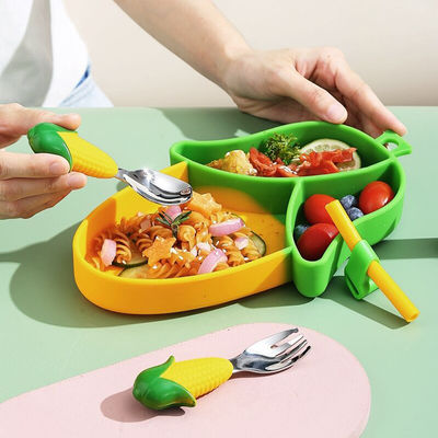 Base de alimentación dividida de la succión del resbalón del sistema del bebé del silicón del sistema de la placa del maíz no