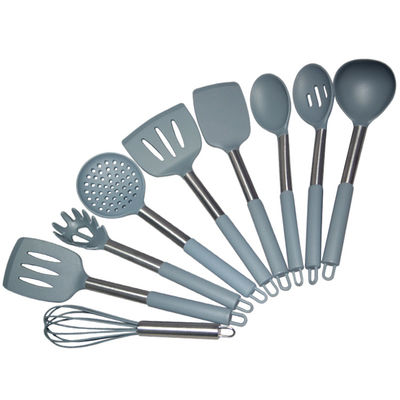 El utensilio de Gray Silicone Spatula Kitchenaid Cookware de 12 pedazos fijó modificado para requisitos particulares
