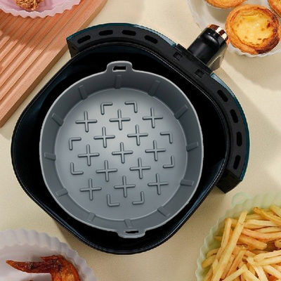 Cesta reutilizable del silicón de la comida de la cocina de la herramienta de limpieza del aire de la sartén de los trazadores de líneas fáciles seguros del pote