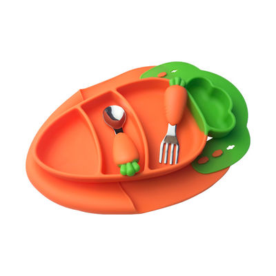 Categoría alimenticia determinada de alimentación del servicio de mesa del bebé del silicón de la forma de la zanahoria Eco amistoso