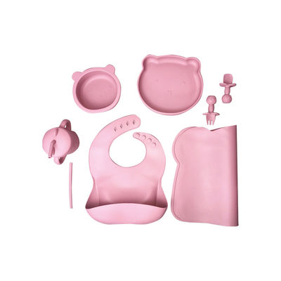 Sistema de alimentación del bebé durable del silicón 6 PC BPA placas libres Straw Sippy Cup