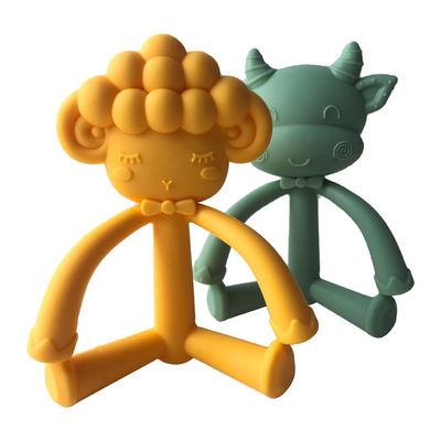 El bebé Teether de la forma de la historieta juega el silicón libre Teether de la categoría alimenticia BPA DIY