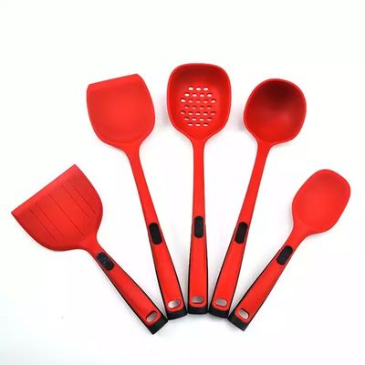 BPA liberan 5 pedazos que los utensilios de cocinar de KitchenAid de la espátula del silicón fijan a prueba de calor