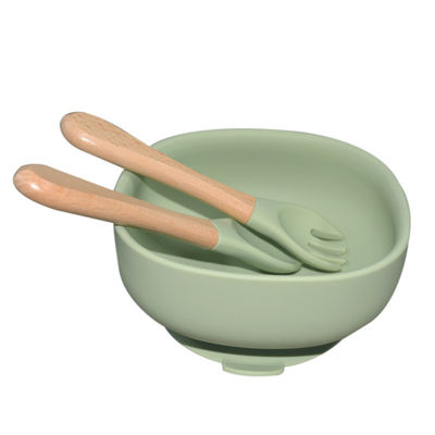 Forma redonda Bpa de las nuevas llegadas de Tray Silicone Bowl Baby Customized del bebé del silicón libre con la cuchara