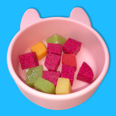 Kitten Shape Silicone Feeding Bowl modificó los cuencos infantiles de alimentación de la succión para requisitos particulares