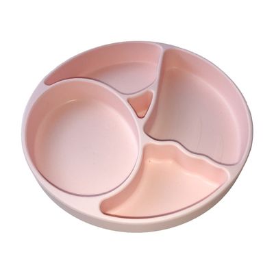 Placa de alimentación del silicón del bebé de los niños fijada con los divisores Bpa libre