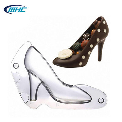 Herramientas que cuecen del tacón alto 3D del zapato del chocolate del policarbonato de encargo del molde
