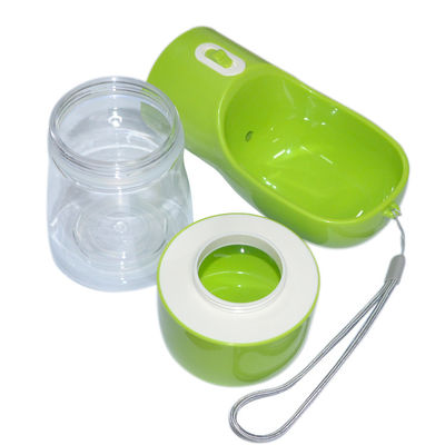 Dispensador portátil de consumición de la botella de agua del animal doméstico del perro del silicón modificado para requisitos particulares para el viaje