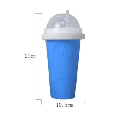 Taza al aire libre del Smoothie del envase del helado del silicón modificada para requisitos particulares con la tapa