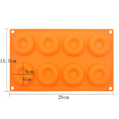 8 la torta del silicón de la cavidad 3D moldea el buñuelo forma moldes por encargo del jabón