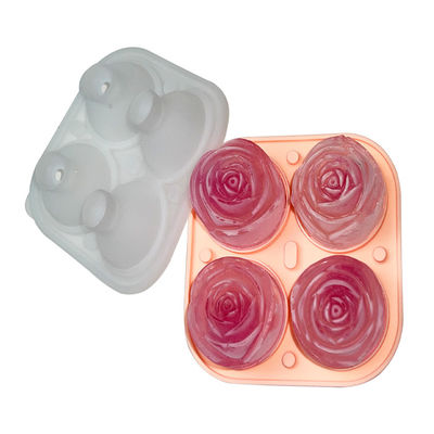 cavidades de la categoría alimenticia del molde del silicón de 3D Rose Shaped Ice Cube Tray 9
