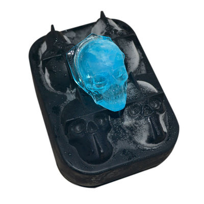 El molde sostenible del cubo de hielo del cráneo 3D del molde del hielo del silicón del verano modificó para requisitos particulares