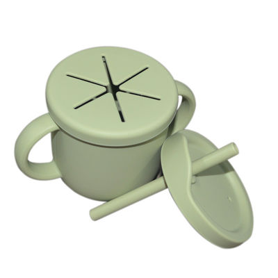 La taza libre amistosa 100% del bocado del bebé de Eco BPA de la taza de Sippy del silicón modificó tamaños para requisitos particulares