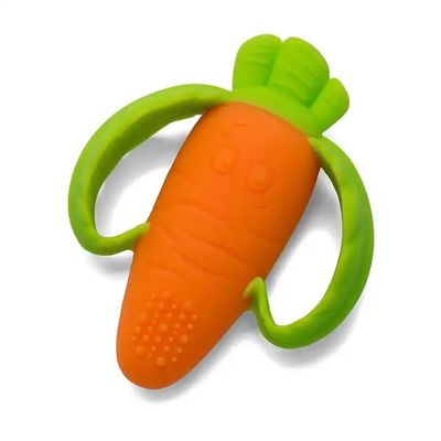 El bebé Teether, silicón del silicón de MHC de los niños de la zanahoria juega de encargo