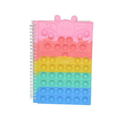 Las abejas del silicón hacen estallar la cubierta de nuevo a la persona agitada Toy Notebook de la escuela que A5 sueltan burbujas espirales