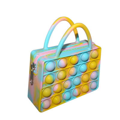 Bolso de cadena lindo del estallido del monedero del silicón para la historieta Mini Kids Fidget de la moda de la niña DIY