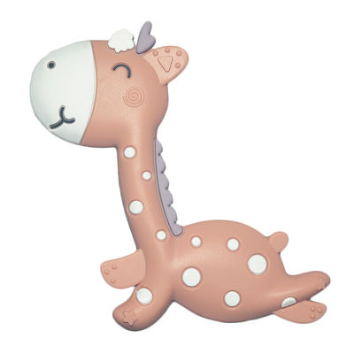 En forma de animal, no tóxico, lindo juguete para dientes, alivio suave de la molestia de los dientes del bebé.