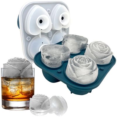Herramientas para pasteles Tipo de moldes Personalización Tamaño de cartón Flower Ice Cube Trays con tapa y contenedor