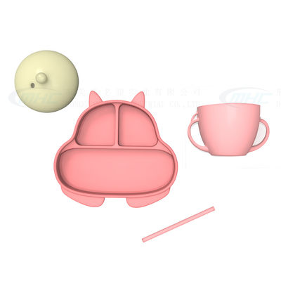 Conjunto de alimentación de silicona de ardilla de animales personalizable para niños de 6 meses y mayores