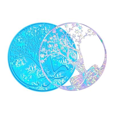 MHC Holográfico Diy Resin moldes colgantes de pared decoración, lujo silicona Art Resin moldes