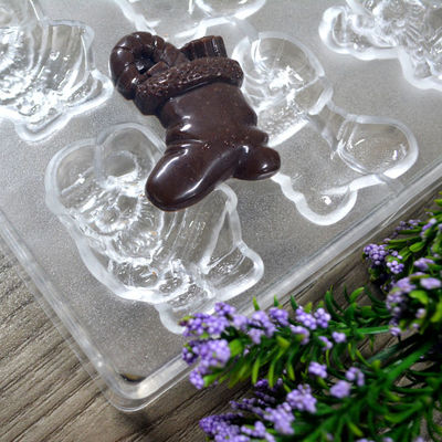 Molde de barras de chocolate 3D de policarbonato de forma especial hecha a mano para cocina y restaurante