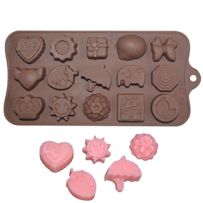 MHC Custom Pour Chocolate Silicona Molde de chocolate forma de dibujo animado lindo para herramientas de pastel de limpieza fácil