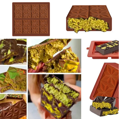 MHC Silicona Dubai Molde de chocolate personalizado de silicona pequeña y profunda fabricantes de molde de chocolate