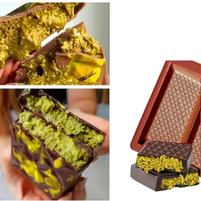MHC Molde de chocolate navideño para barras grandes geométricas Nuevos moldes en forma de silicio profundos Molde de chocolate Dubai