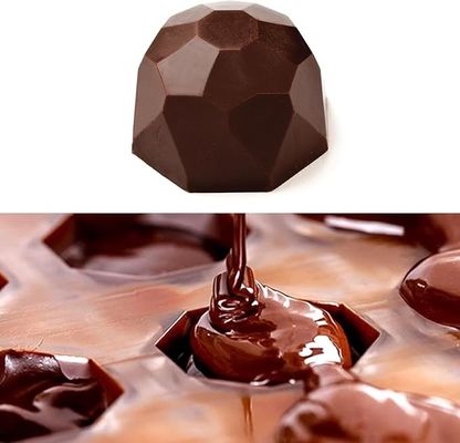MHC Plástico duro de chocolate y pasteles de tamaño pequeño Molde de silicona libre de BPA