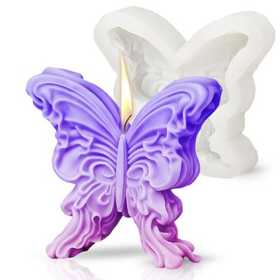 MHC Grandes moldes de velas mariposa cumpleaños 3D única de velas Silicona Manufacturer