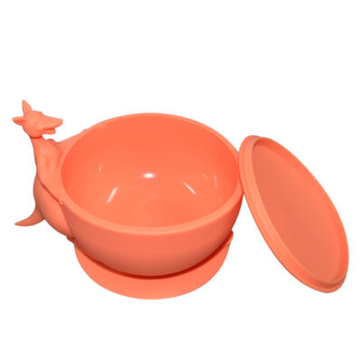Baby Silicone Bowl Weaning Feeding Bibs Dining Tableware Set Food Container Toddler Spill-proof Bowl with Lid